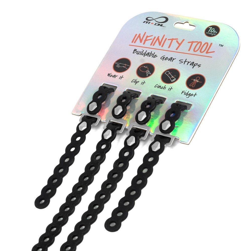 MODL Infinity Tool™ 2.0 Modular Straps Two 8-inch & two 16-inch tools, Black