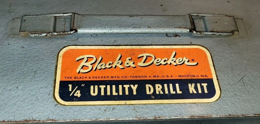 Vintage Black & Decker Utility Drill Kit Tool Box (Drill Not Included.)