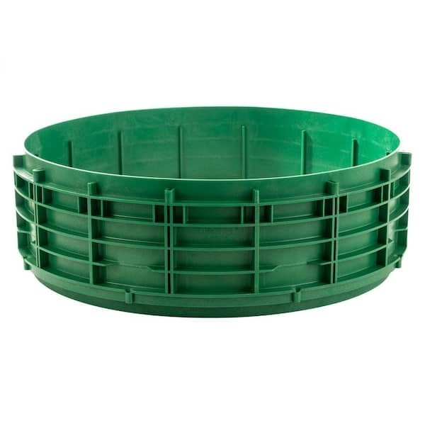 Septic Tank Riser Combo 20 in x 6 in Heavy Duty Polyethylene Durable Green Lid