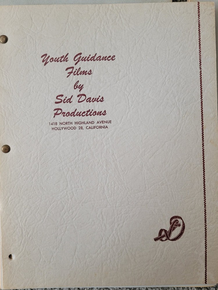 Sid Davis Youth Guidance Films Catalog & Scripts – 1950s Kitsch Lot, Ib Melchior
