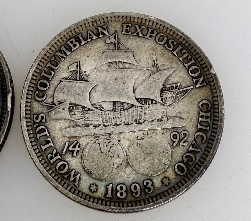 1893 Columbus Silver .50 cent Half Dollar Commemorative Coins - 96417