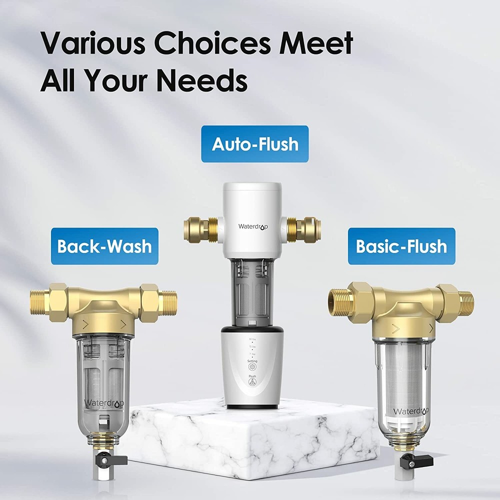 Waterdrop Backwash Spin Down Sediment Filter - Whole House Pre-Filtration System