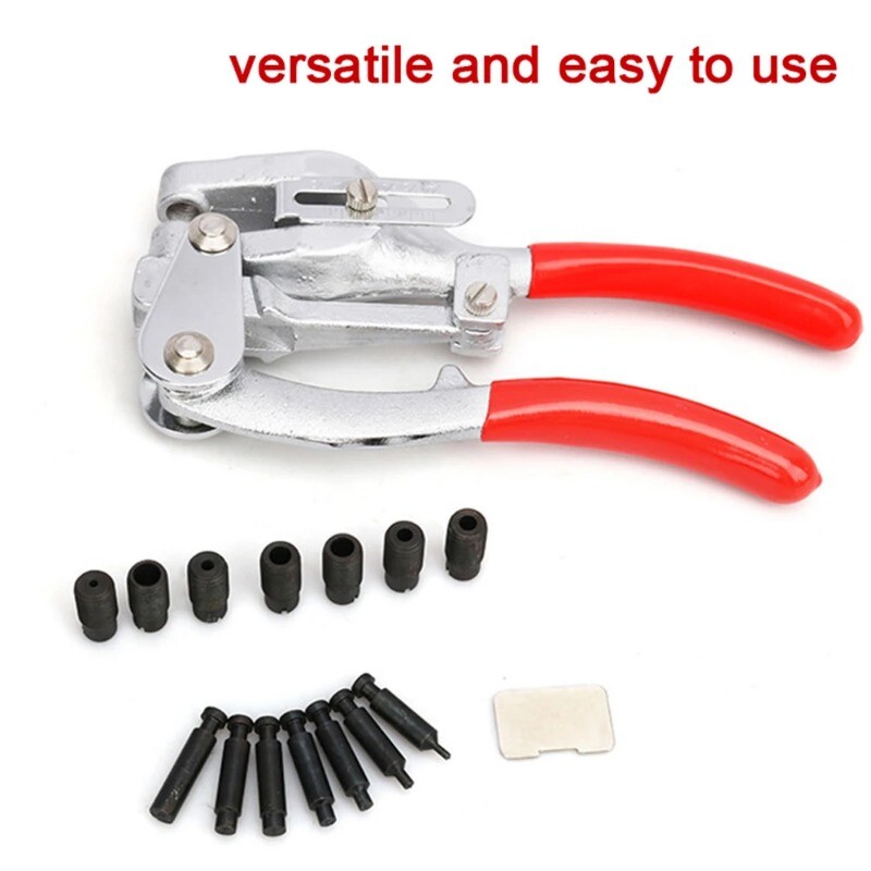 16PCS Punchdown Pliers Set Leather Rubber Punch Adjustable Manual Punchdowns