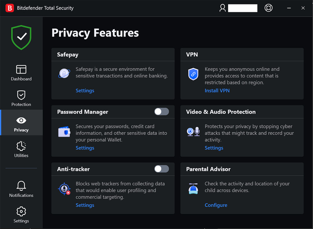 Bitdefender Total Security - 10 Devices / 1 Year. For USA Only . Fast Delivery