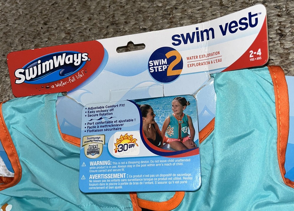 SwimWays Step 2 Swim Vest Age 2-4 BNIP