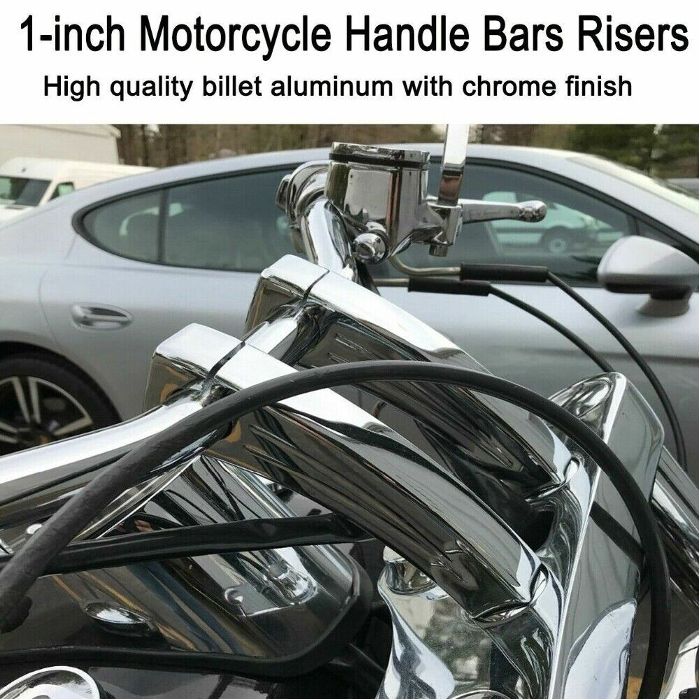 6" Chrome Handlebar Pullback Risers For Universal Motorcycle 1" inch Bar US