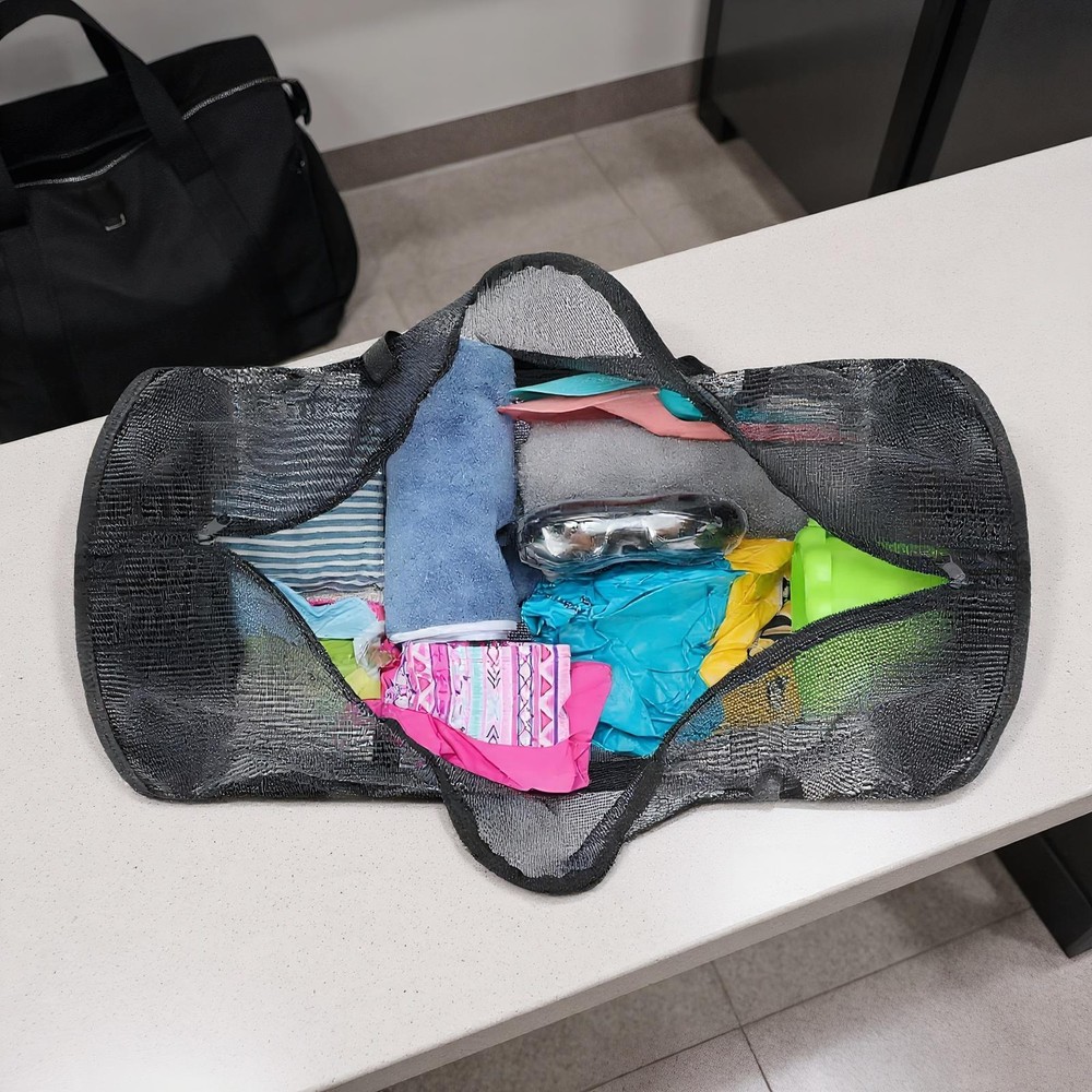 Collapsible Mesh Duffle Bag for Dive Equipment with Shoulder Strap