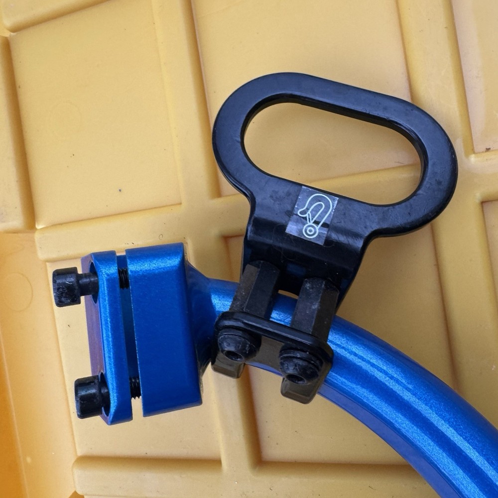 Pair TiLite Twist Wheelchair Caster Housing & Fork Assemblies Blue Anodized