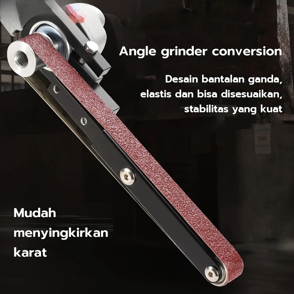 Belt Sander Conversion Unit System For Angle Grinder Metal Wood Sanding Removal