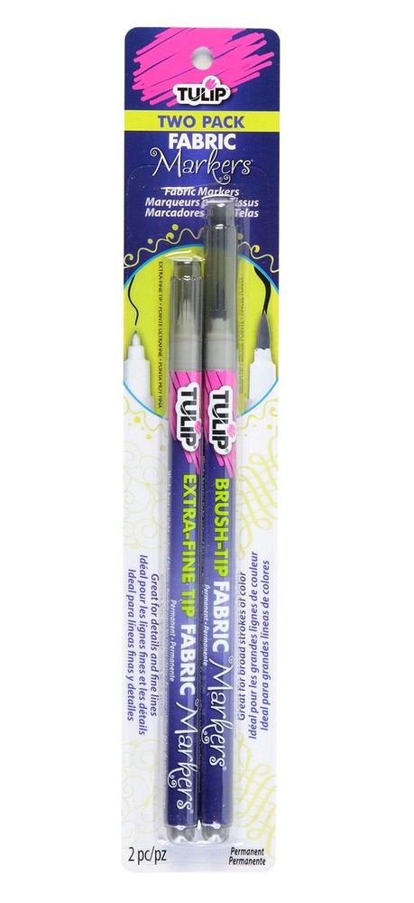 Tulip Fabric Markers (2 Pack), Gray