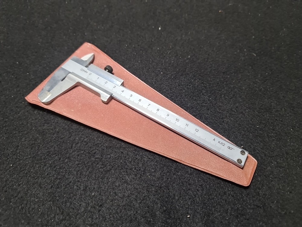 Vintage Soviet measuring device, shtangel. For measurements, external, internal