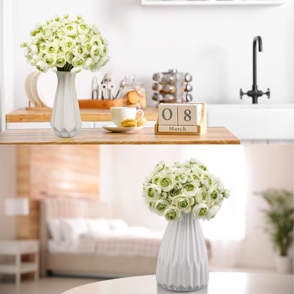 48 Pcs Ranunculus Artificial Flower,Real To Lifelike Peonies Artificial Flowe...