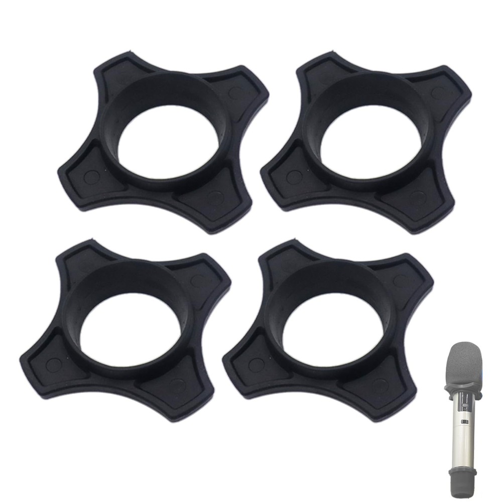 4 Pack Reusable Wireless Microphone Protection Rings, Anti-Rolling Silicone H...