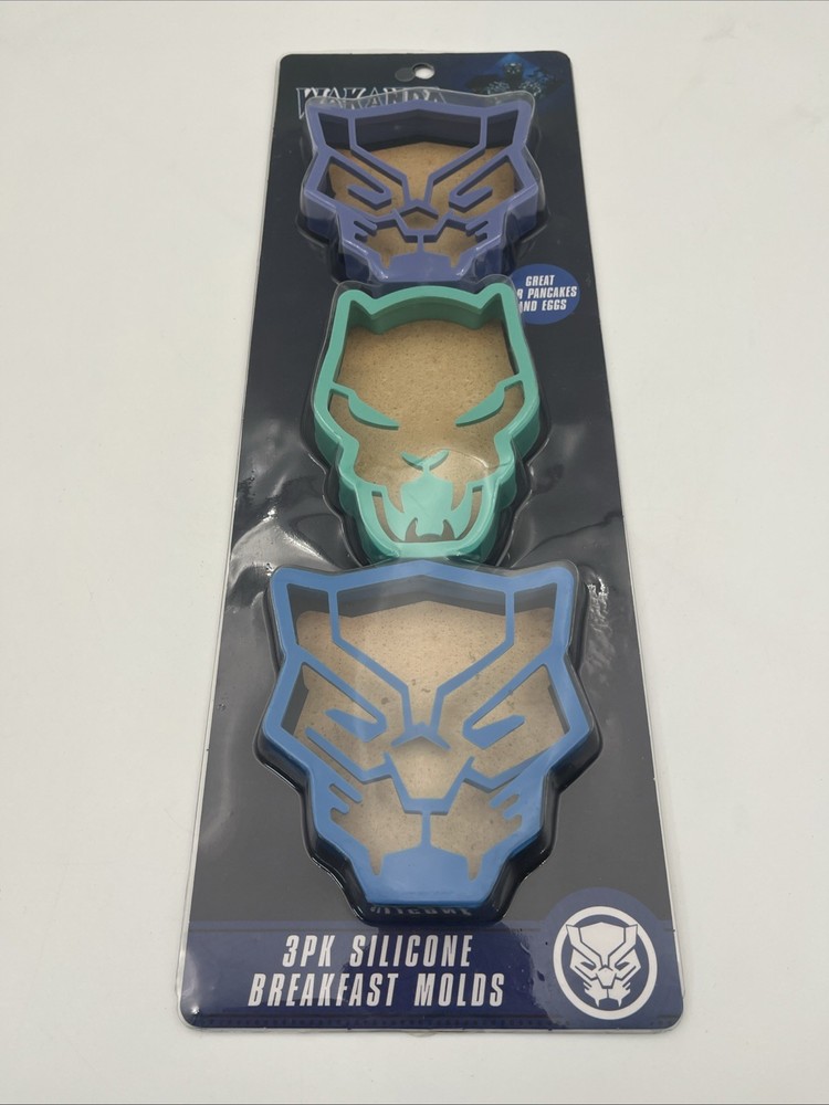 WAKANDA FOREVER  (3 Pack) Silicone Breakfast Molds Pancakes & Eggs