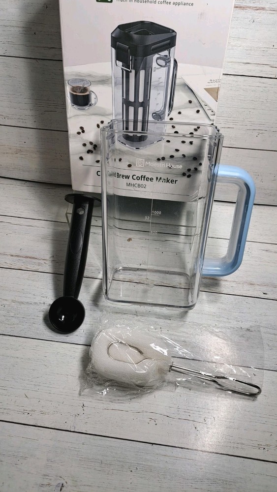 Compact Cold Brew Coffee Maker, 40oz Iced Tea and Coffee Maker Brewer Missing