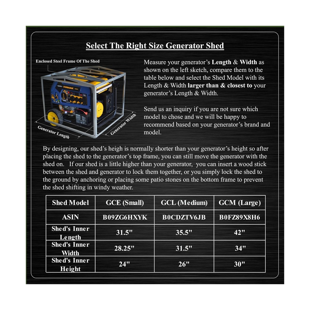 Generator Shed - Combining Generator Covers While Running & Generator Covers ...