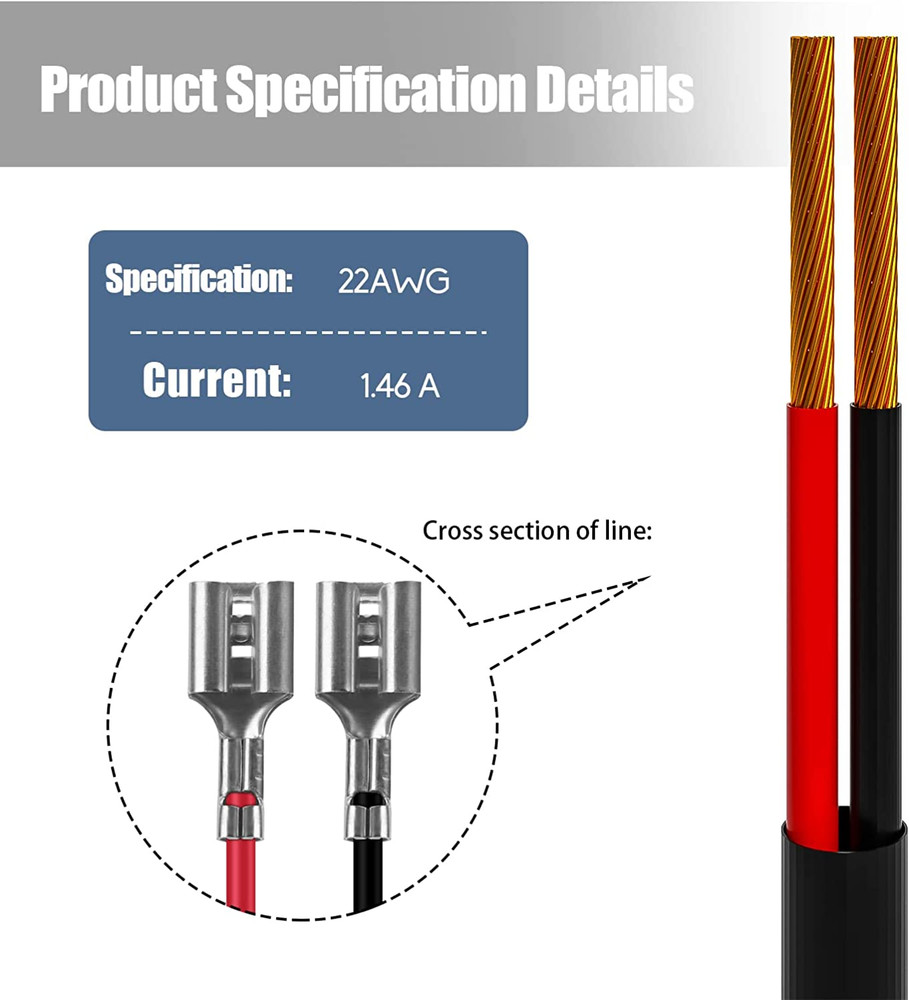 Trail Camera Power Cord, 4.0X1.7Mm DC External Power Cable Compatible