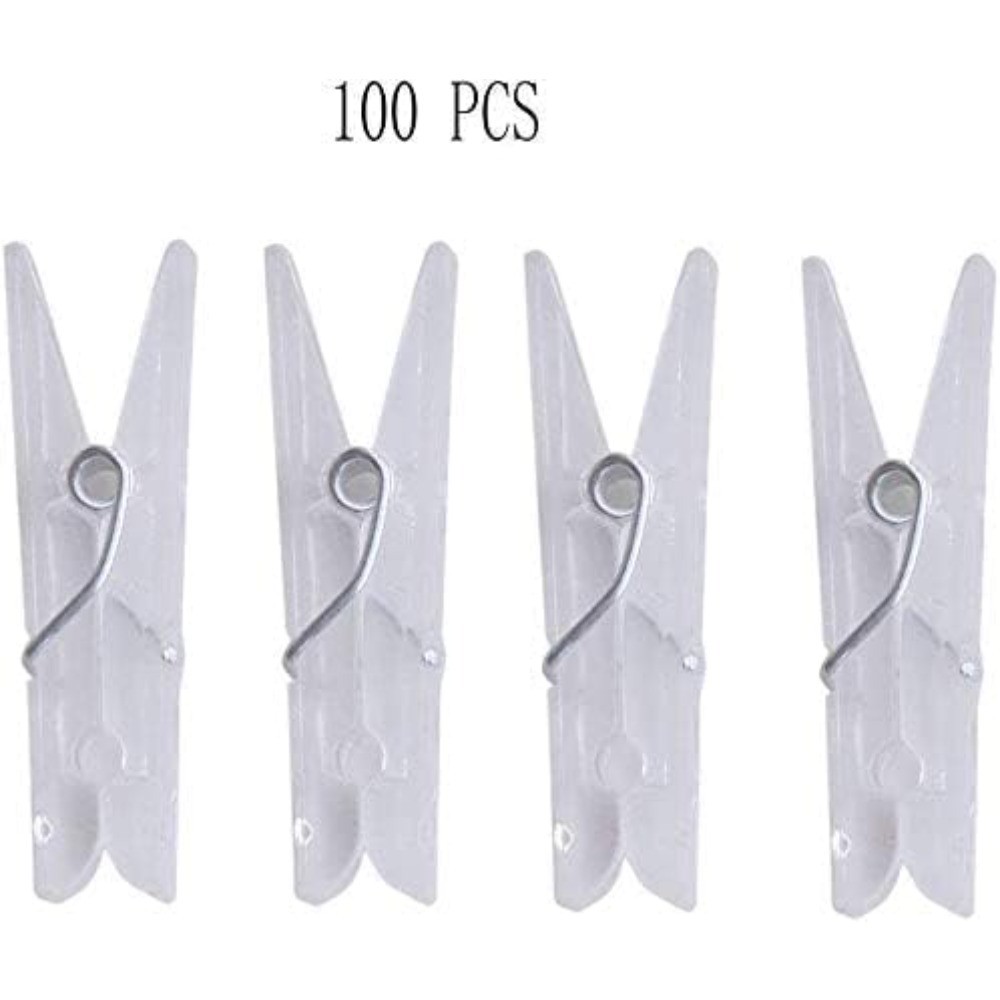 Mini Plastic Clips Clear Utility Pins for Photos String Lights Craft Display