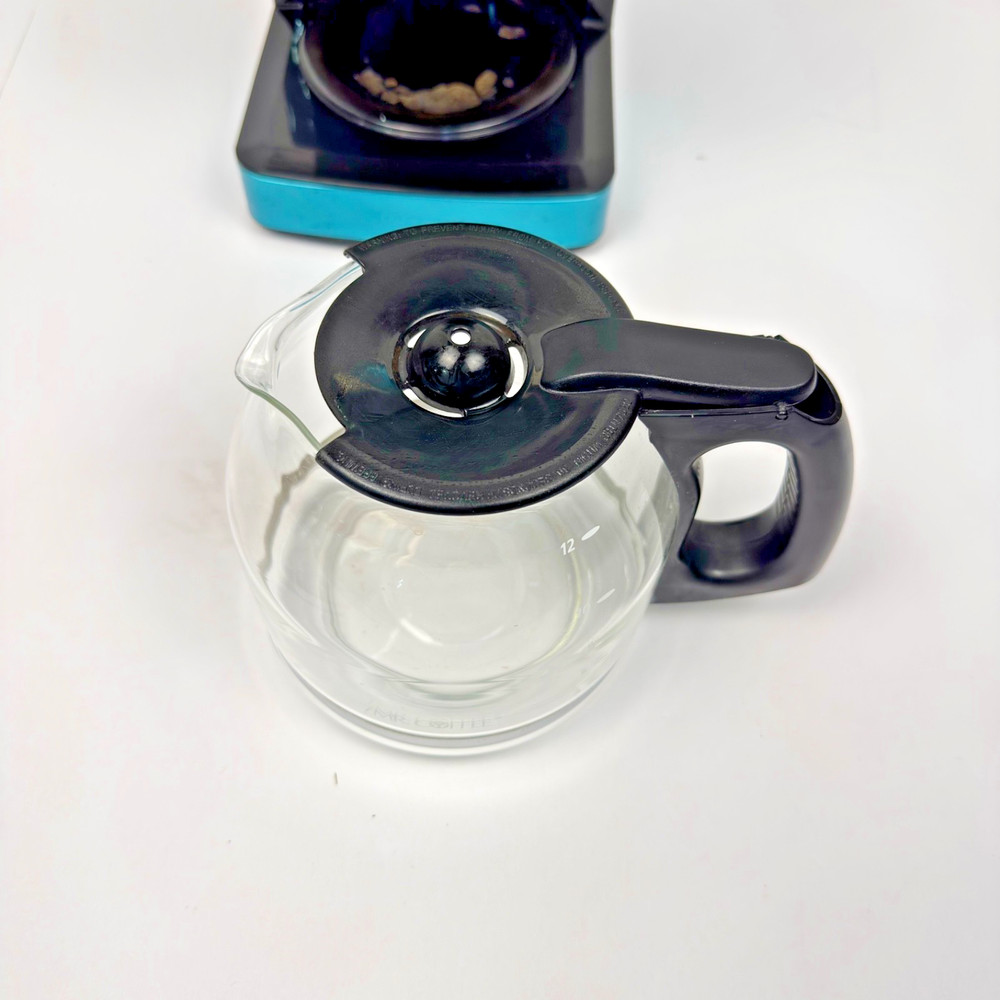 Mr. Coffee 12-Cup Programmable Coffee Maker Teal Blue Metallic Tested Works