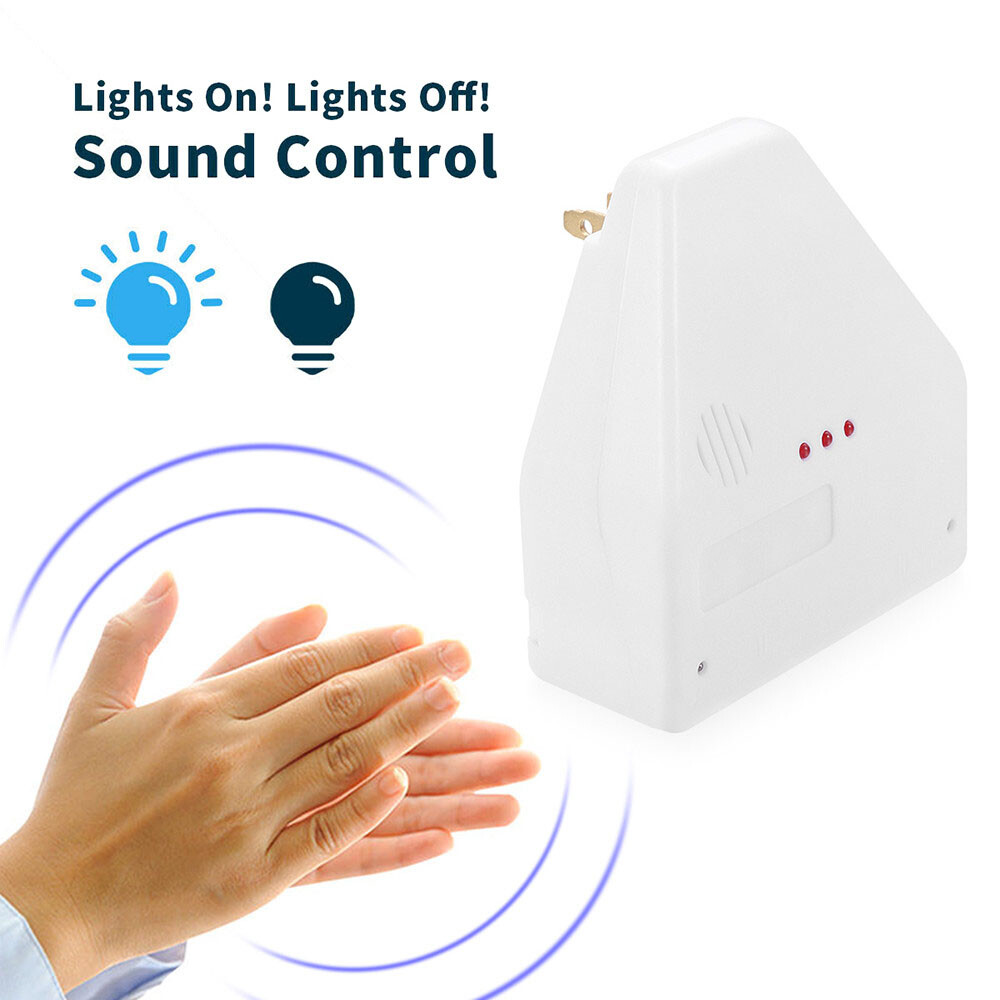 Clapper Sound Activated Clap On/Off Light Switch Wall Socket Outlet Adapter
