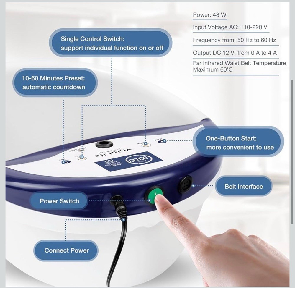 Ionic Foot Detox Machine w/LED, Belt, Strap, Arrays, Liners & Handbag