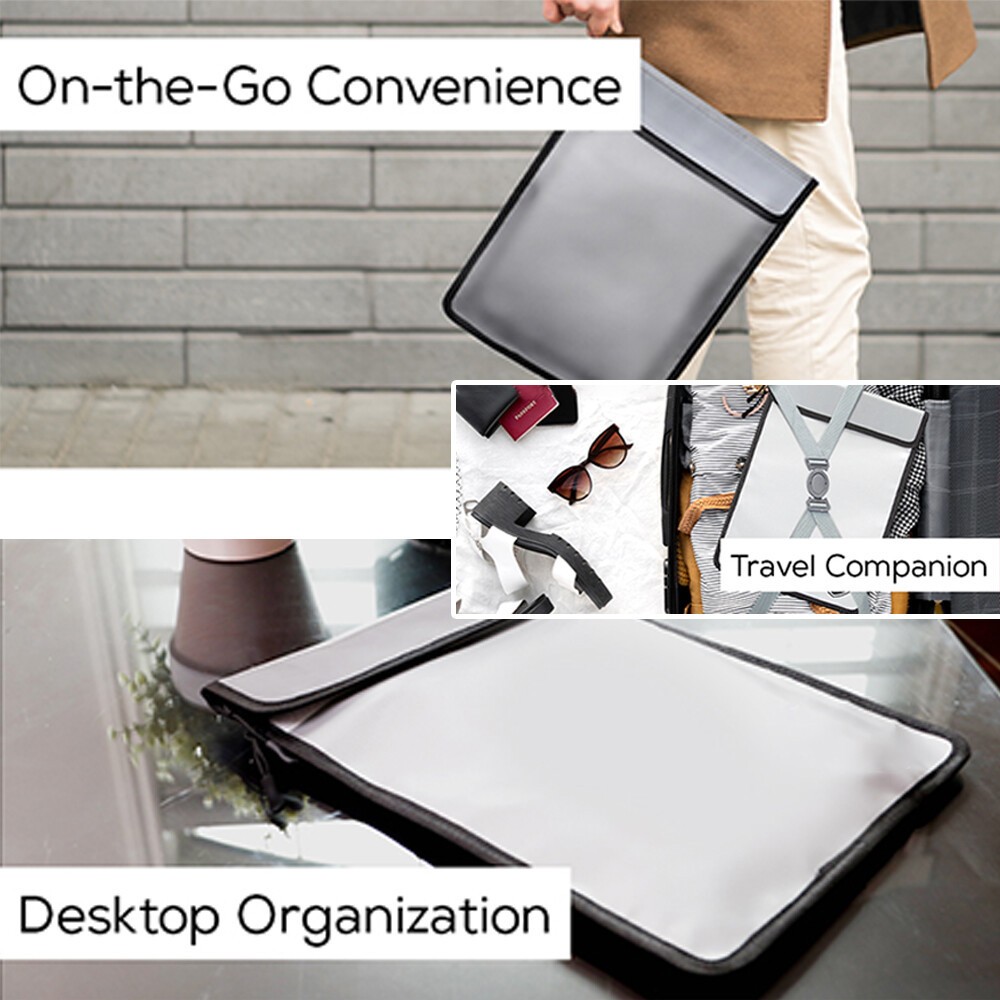 Fireproof Document Bag Safe Cash Money Pouch Waterproof Envelope Folder Storage