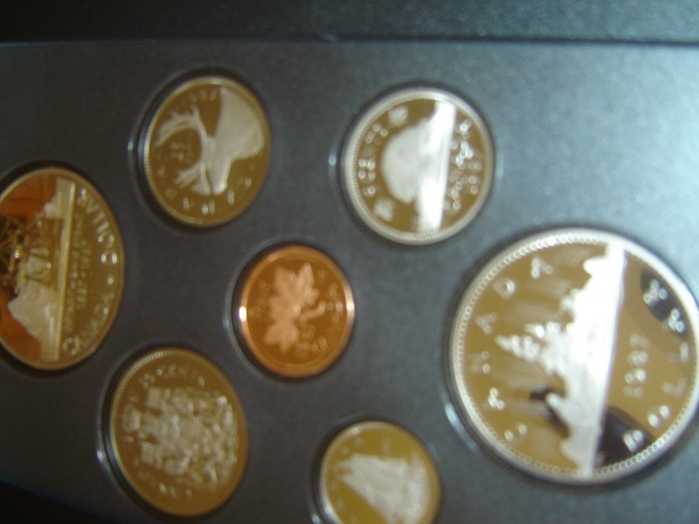 1987 Canada PROOF Double Dollar Set i/c Davis Strait Silver Dollar Mint Set
