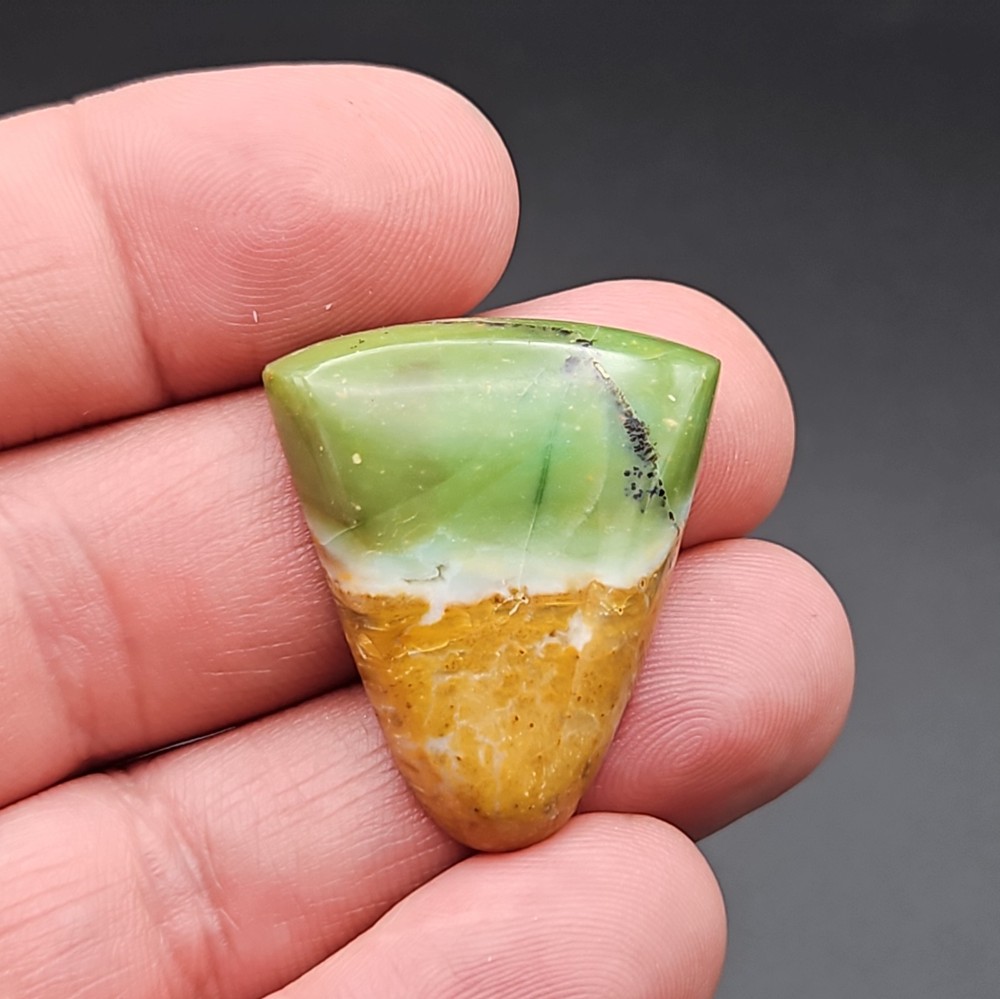 Indonesian Blue Opalized Petrified Wood Cabochon