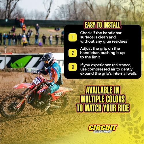 - Circuit V Motorcycle Grip - Internal Lock, Polymer and Full Diamond Texture