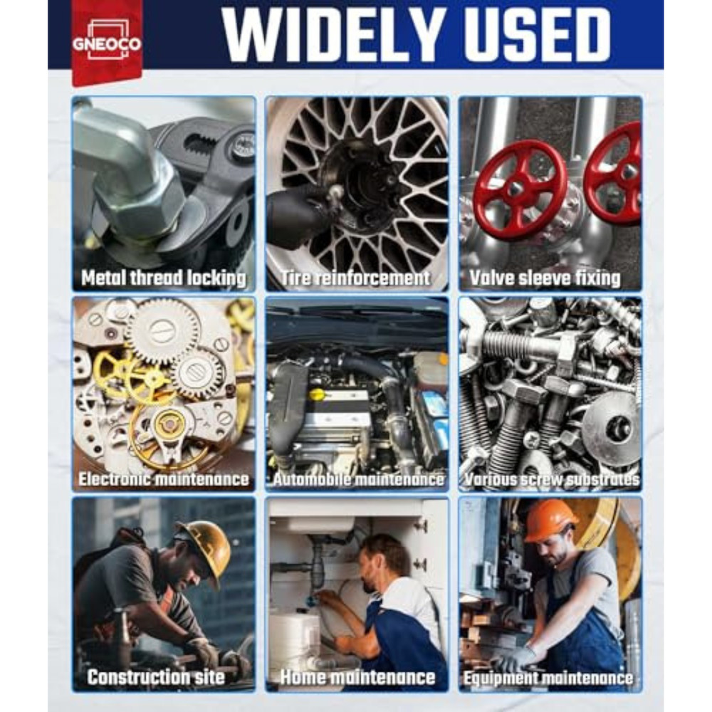 Threadlocker Blue, Thread Lock Medium Strength Lock Tight for Nuts, Bolts, Faste