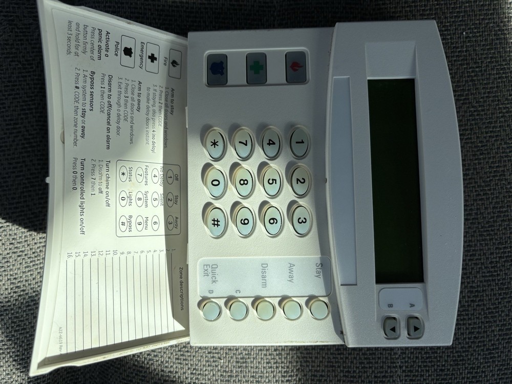 Used GE Interlogix Concord 4 ATP 1000 Security Keypad