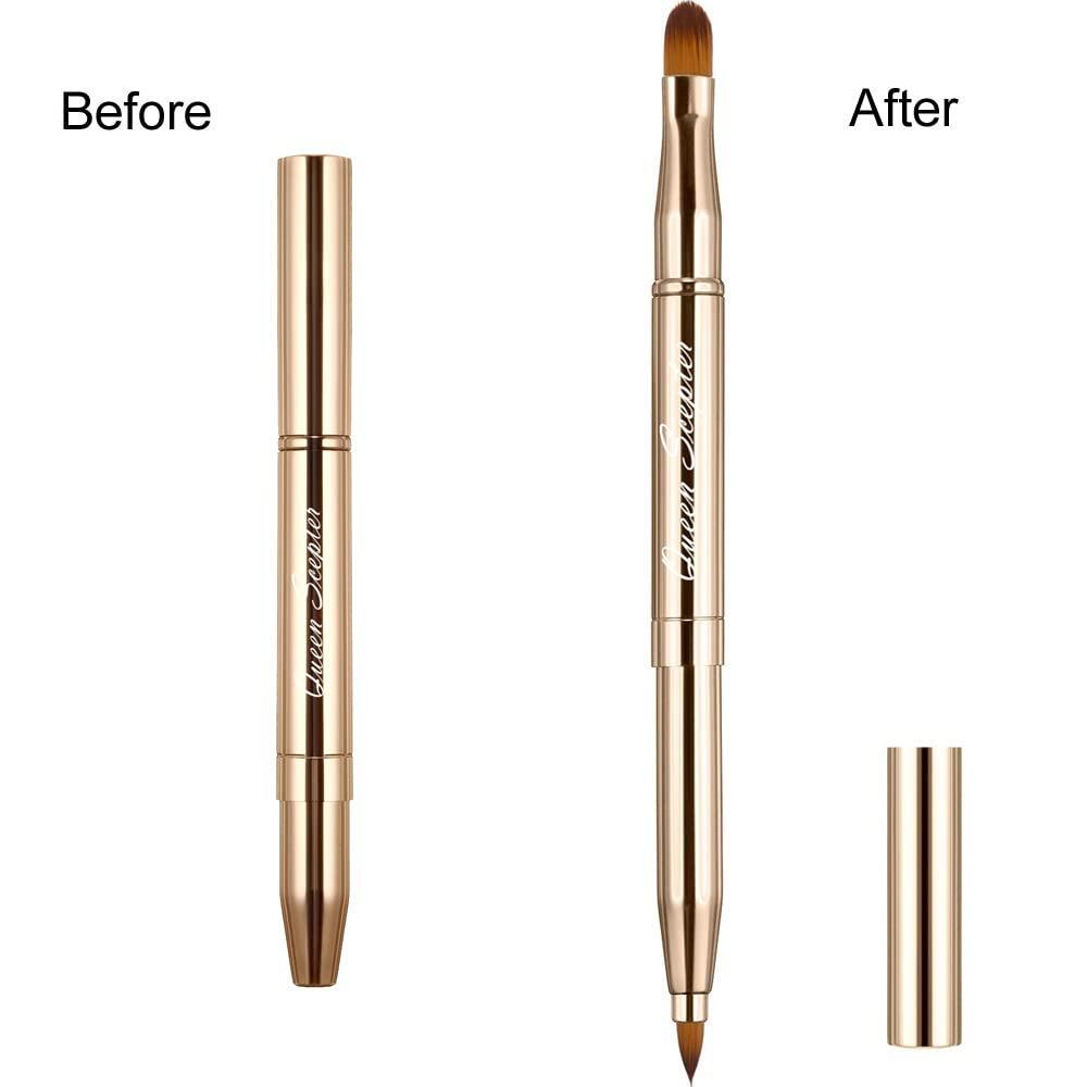 double-sided soft cap eyebrow eyelash lip makeup brush Telescopic concealer