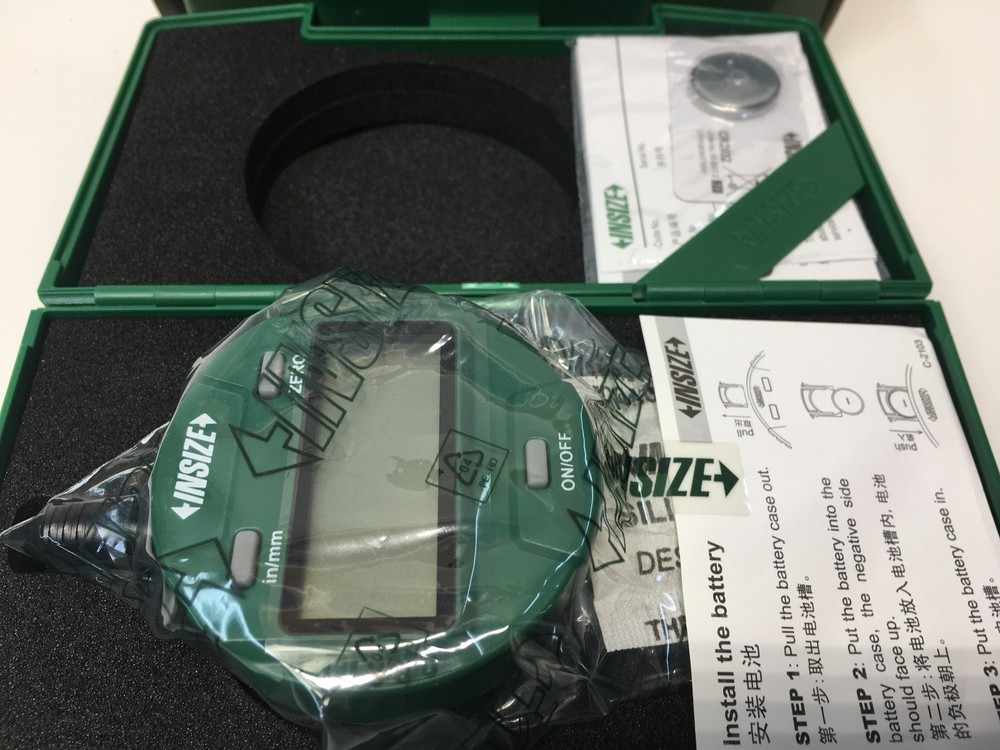 INSIZE 2112-101E Electronic Indicator, Resolution 0.00005", 0.5" New