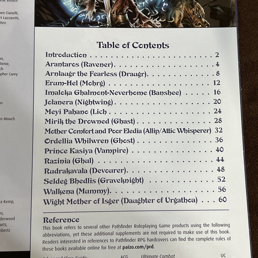 Pathfinder Campaign Setting: Undead Unleashed RPG D20 D&D 3.5