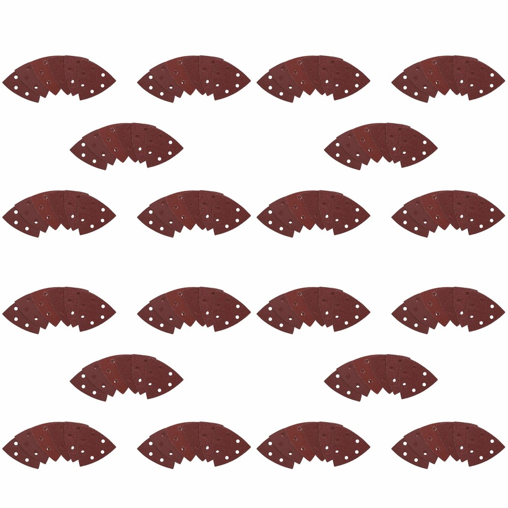 Hook And Loop Delta Sanding Pads Discs 93mm Triangular Mixed Grit 120 Pack