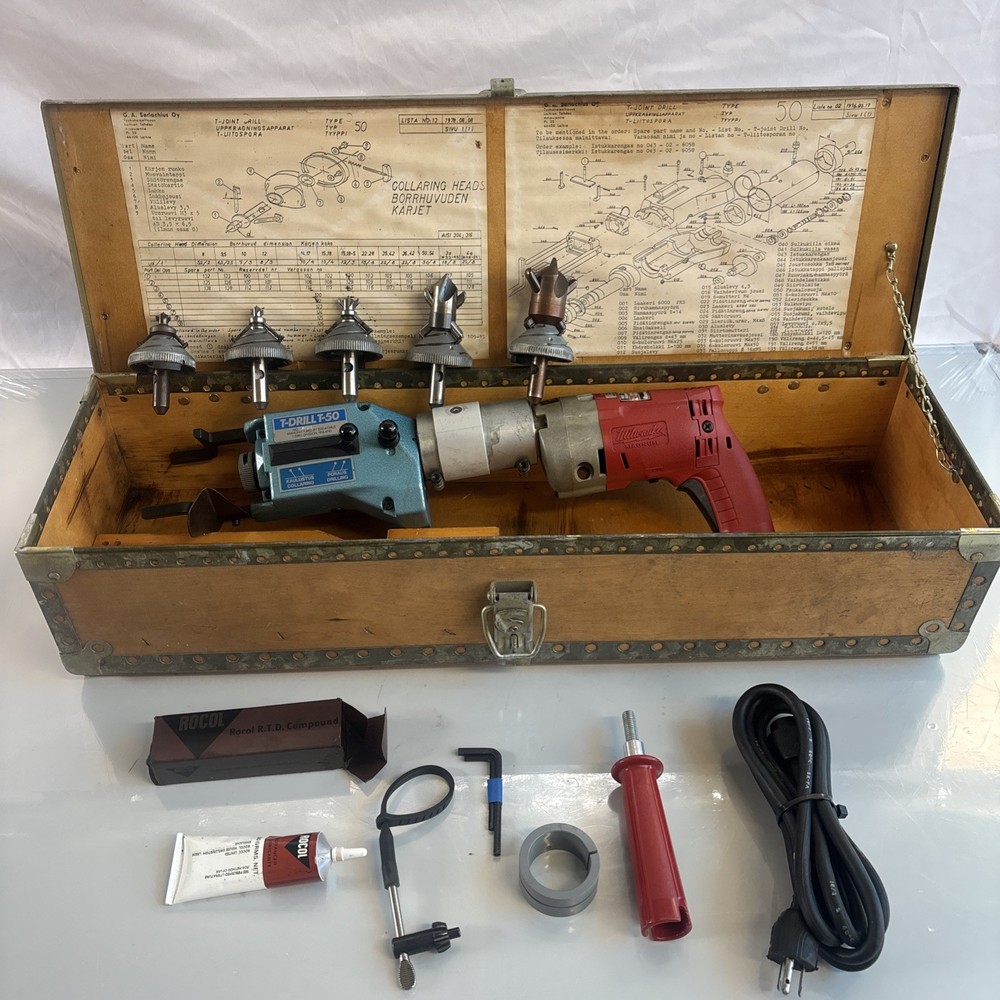 T-Drill Model T-50 Copper Pipe Tee Forming Machine Drill Tool