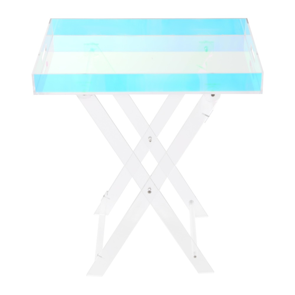 Acrylic Folding Tray Table, Acrylic End Table, Colorful Acrylic Side Table