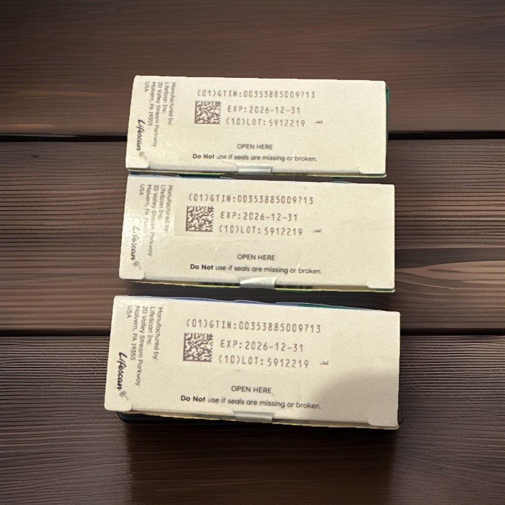OneTouch Ultra Blue Test Strips, 300 Count 3 Boxes 12-31-2026