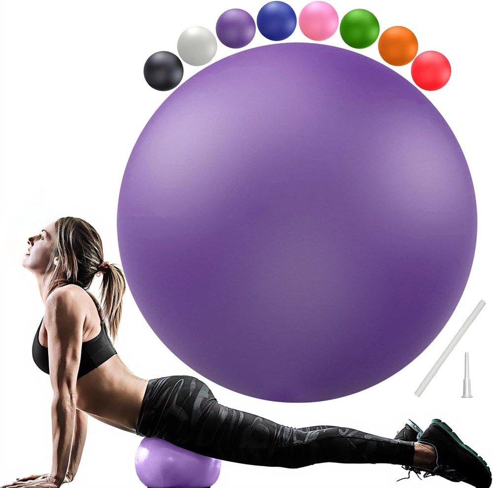 Soft Pilates Ball 9 Inch, Ideal Small Exercise Ball Between Knee Squeeze for Phy