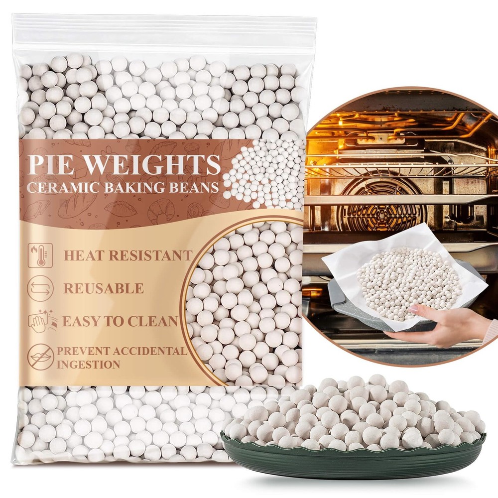 Sukh 0.94LB Pie Weights for Baking - Crust Ceramic 0.94LB, White
