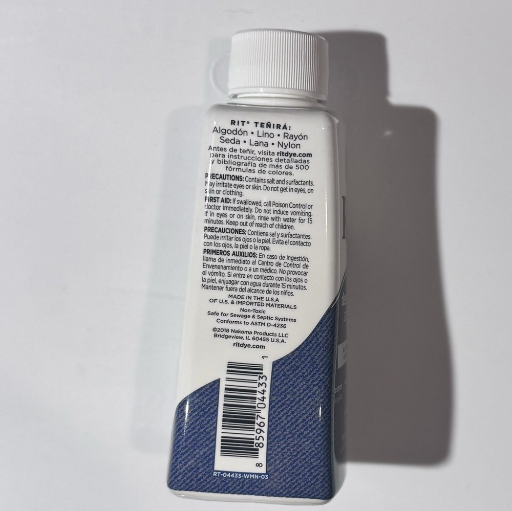 Rit All Purpose Liquid Dye - Denim Blue, 8 oz