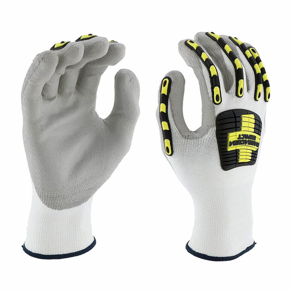 2 Pair Westchester Barracuda Impact W/ Cut Resistant Work Gloves Sz Medium