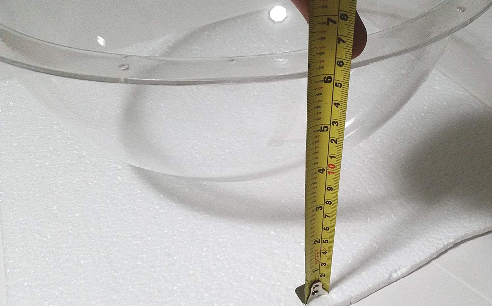 Acrylic Dome/Plastic Hemisphere - Clear - 12" Diameter, 3/4" Flange