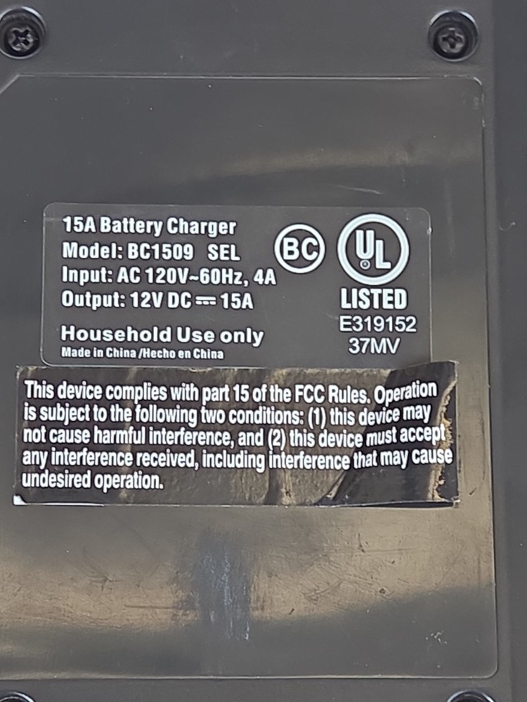 Stanley 15 Amp Automatic Battery Charger and Maintainer