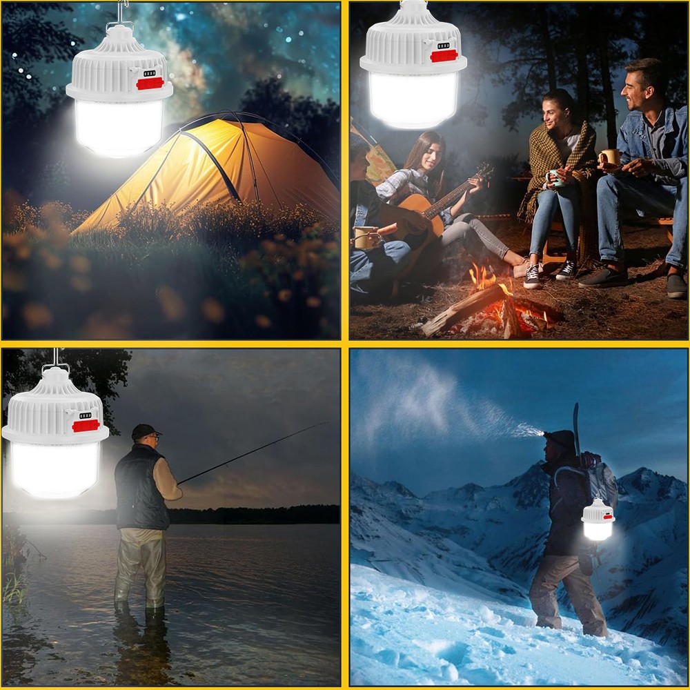 Portable Solar Panel Powered LED Lights Bulb Light Tent Lamp Camping Out/Indoor