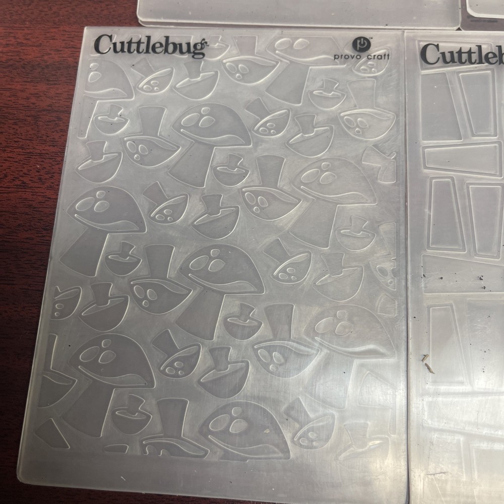 Cuttlebug Embossing Folders Lot Mickey Mouse & Misc Of 7