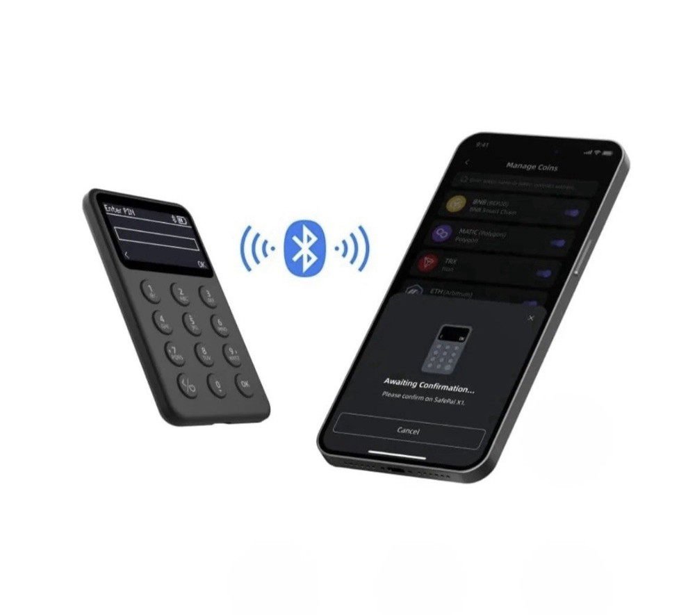 SafePal X1 Hardware Wallet for Bitcoin Ethereum BNB Secure Bluetooth Storage