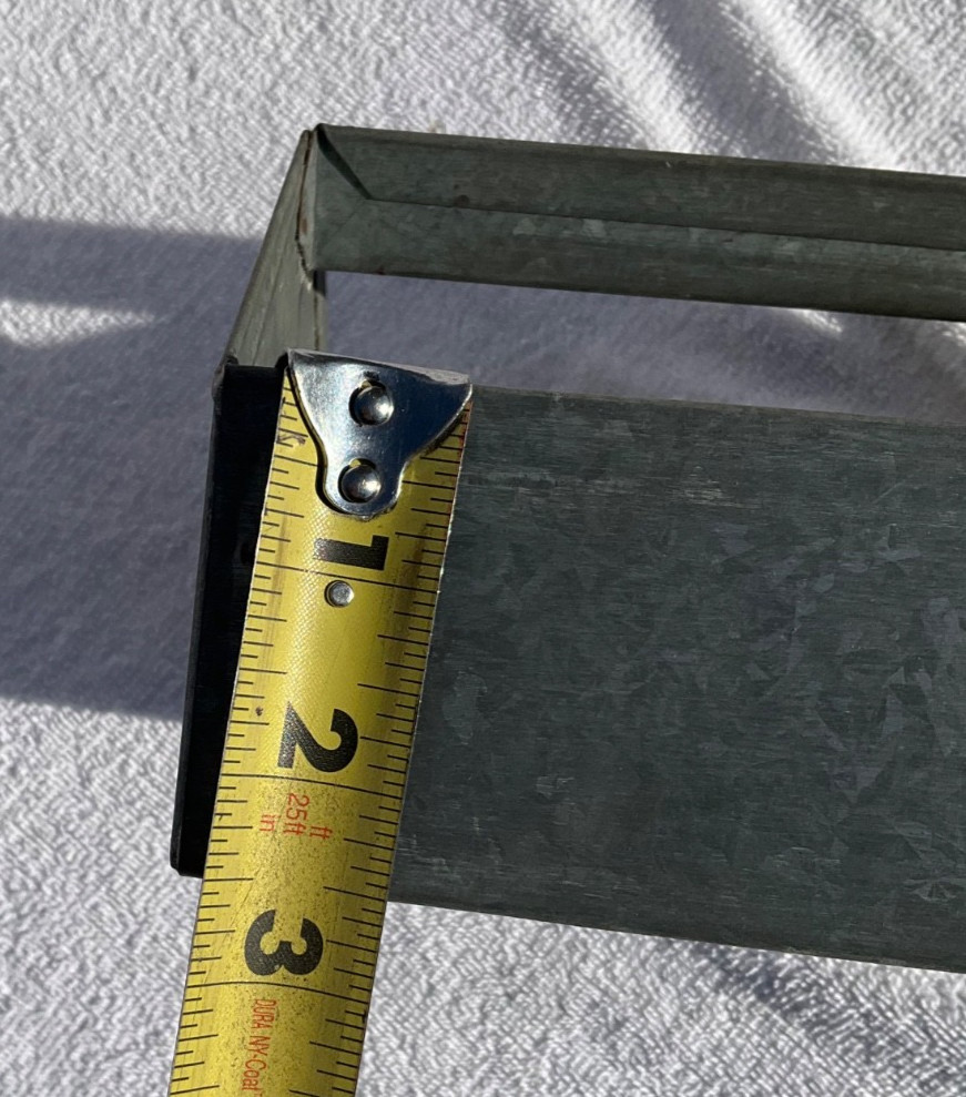 Vintage Galvanized Sheet Metal Handmade Toolbox Tool Tray