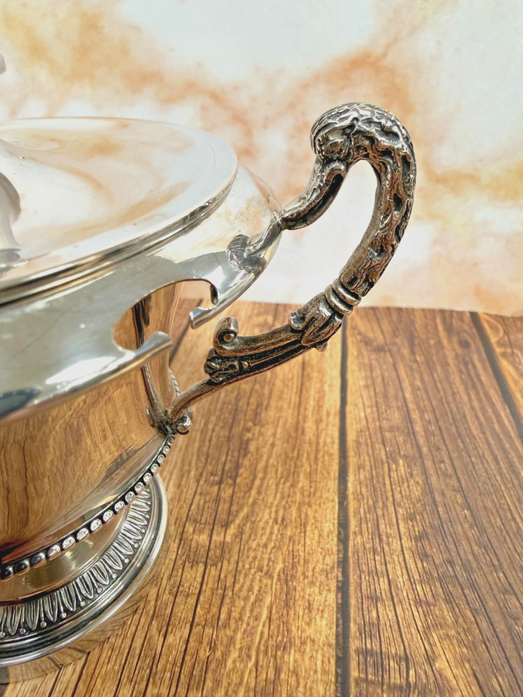 Italian 800 Silver Small Footed Lidded Compote Candy Dish