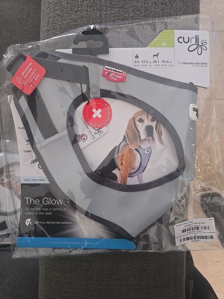 Curli Vest Hi Viz Glow Harness Large